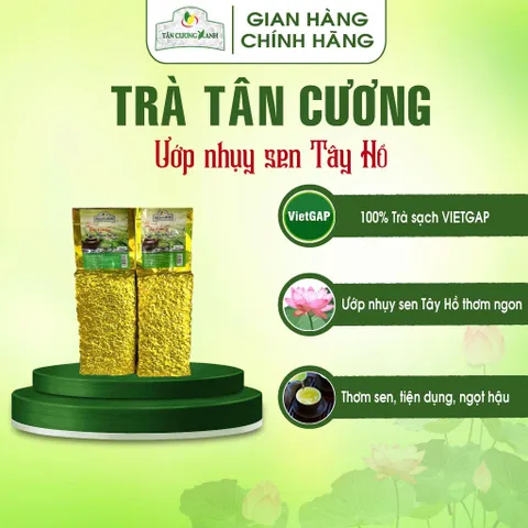 Trà Tân Cương Ướp Nhụy Sen Tây Hồ 100g,200g,500g Trà Sạch Tân Cương Xanh