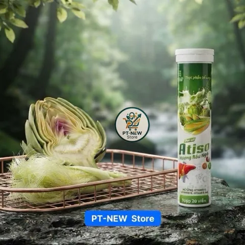 Viên Sủi ATISO Hương Râu Ngô-Giúp Thanh Nhiệt,Mát Gan,Bổ Sung VitaminC B1 B6 Cho Cơ Thể(T/20v/3,8g)