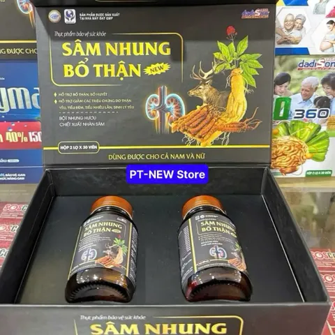 [Chính hãng] SÂM NHUNG BỔ THẬN New(hộp/2lọ/60v)Bổ sung dưỡng chất,hỗ trợ tăng cường sức khỏe đề kháng