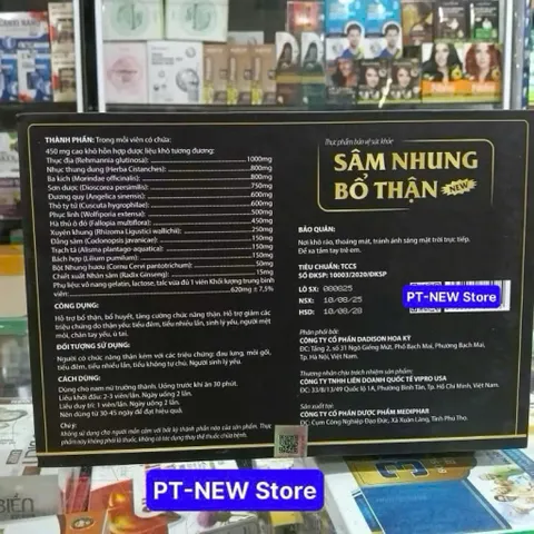 [Chính hãng] SÂM NHUNG BỔ THẬN New(hộp/2lọ/60v)Bổ sung dưỡng chất,hỗ trợ tăng cường sức khỏe đề kháng