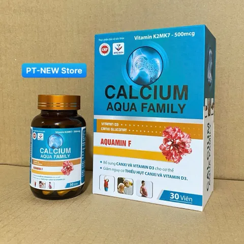 (Canxi Hữu Cơ) CALCIUM AQUA-Hỗ Trợ Phát Triển Chiều Cao, Bổ sung Canxi Tảo Biển D3 cho xương(h/30v)