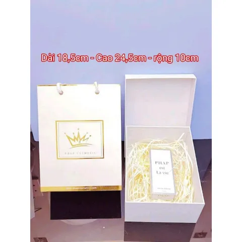 Hộp quà xịn cao cấp + túi giấy tặng kèm giấy rơm hồng  CÓ HOẢ TỐC