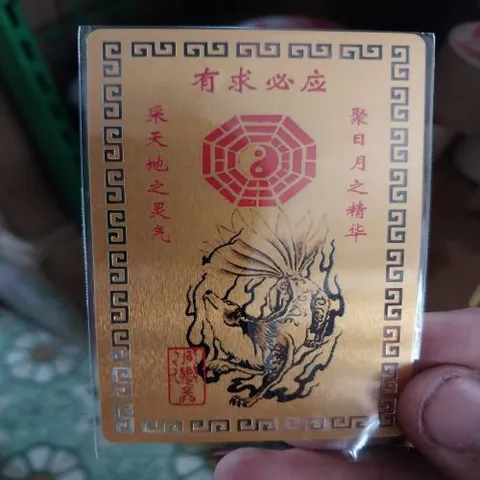 kim bài linh phù cửu vĩ hồng hồ ly 890316