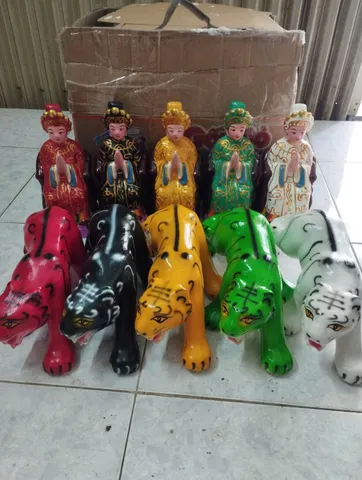 CHUYÊN SĨ TƯỢNG ĐẤT NUNG ĐỊA MẪU, NGỌC HOÀNG, LINH SƠN, CHÚA XỨ, CỐ HỶ, NGŨ HÀNH 40CM DƯƠNG KHOA