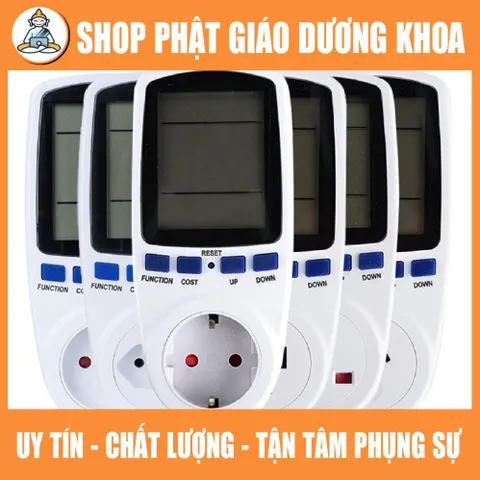 Đồng hồ LCD đo công suất tiêu thụ điện thiết bị điện 220V, ổ cắm đo công suất tiêu thụ điện
