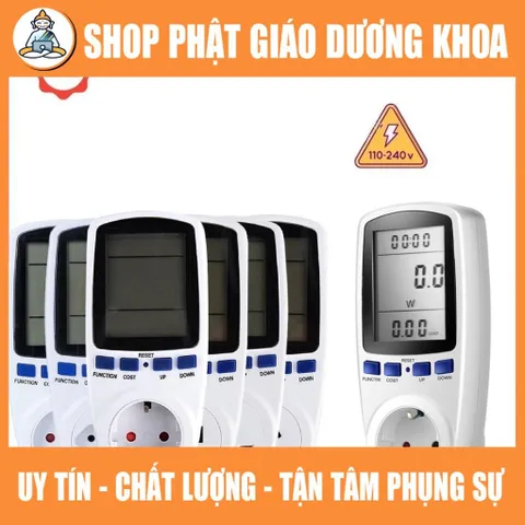 Đồng hồ LCD đo công suất tiêu thụ điện thiết bị điện 220V, ổ cắm đo công suất tiêu thụ điện