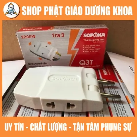 Phích cắm điện, ổ câm điện thông minh 1 chia 3 LOẠI CAO CẤP
