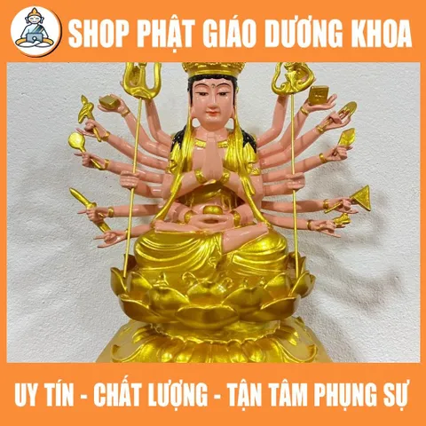 Tôn Tượng Chuẩn Đề Ngồi 30cm Nhựa Composite CỰC ĐẸP 890424