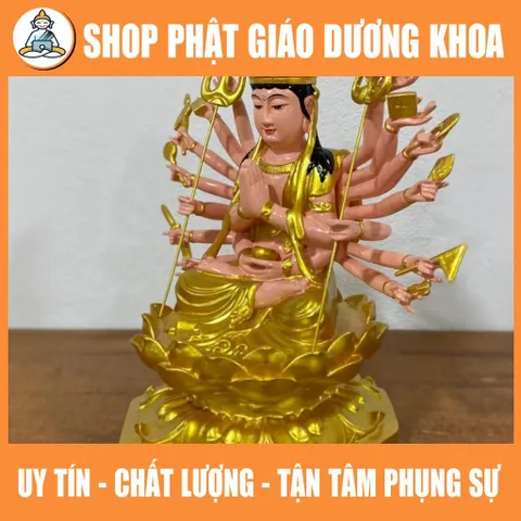 Tôn Tượng Chuẩn Đề Ngồi 30cm Nhựa Composite CỰC ĐẸP 890424
