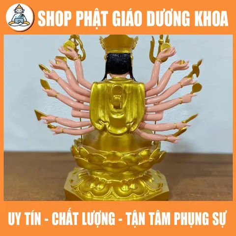Tôn Tượng Chuẩn Đề Ngồi 30cm Nhựa Composite CỰC ĐẸP 890424