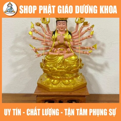 Tôn Tượng Chuẩn Đề Ngồi 30cm Nhựa Composite CỰC ĐẸP 890424