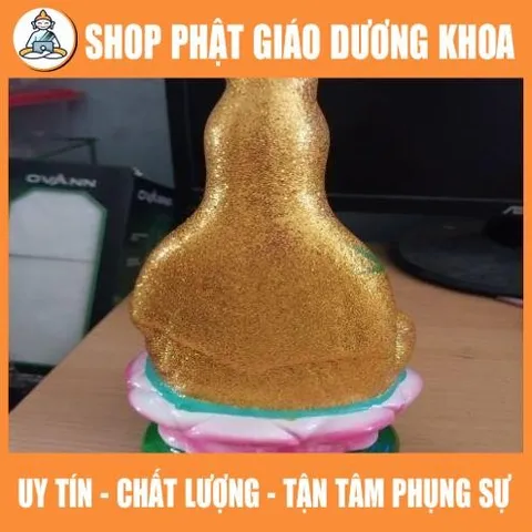 Tuọng Mẹ quan âm vàng 30cm đất nung cực đẹp