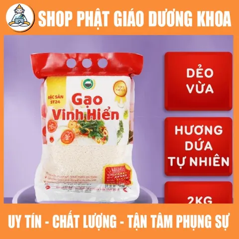 Gạo ST24 Vinh Hiển 2kg - Dẻo thơm nhiều, mềm, ngon cơm 890450