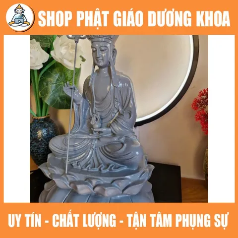 3 Màu - tượng địa tạng vương bồ tát ngồi 30cm composite cực đẹp