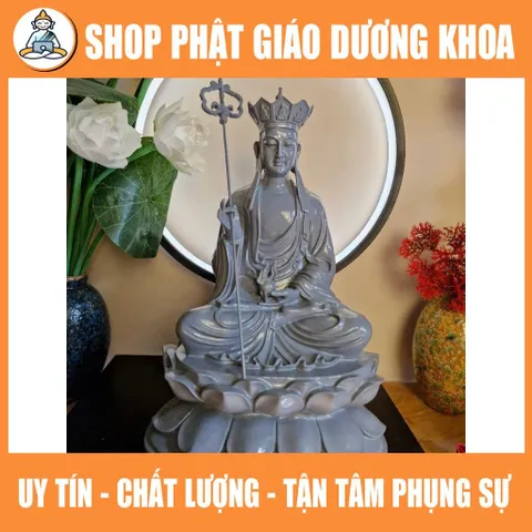 3 Màu - tượng địa tạng vương bồ tát ngồi 30cm composite cực đẹp
