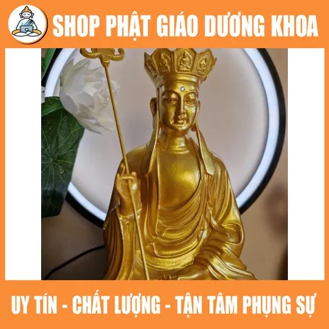 3 Màu - tượng địa tạng vương bồ tát ngồi 30cm composite cực đẹp