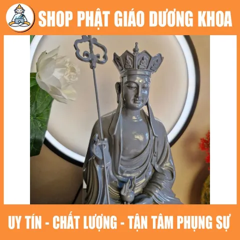 3 Màu - tượng địa tạng vương bồ tát ngồi 30cm composite cực đẹp