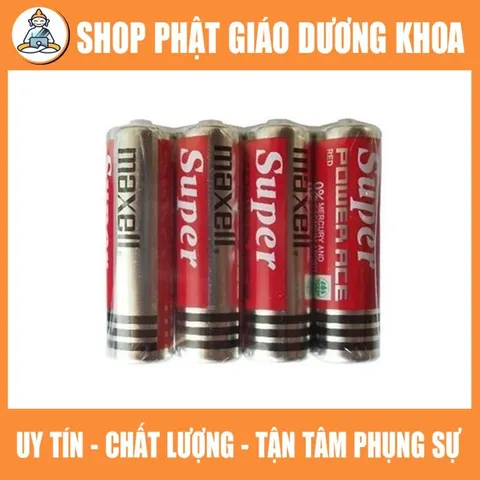 Vỉ 4 Viên Pin Tiểu Maxell AA Nguyên Seal
