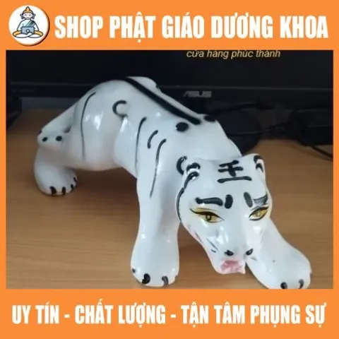 Tượng thờ hổ trắng 30cm ( đất nung)