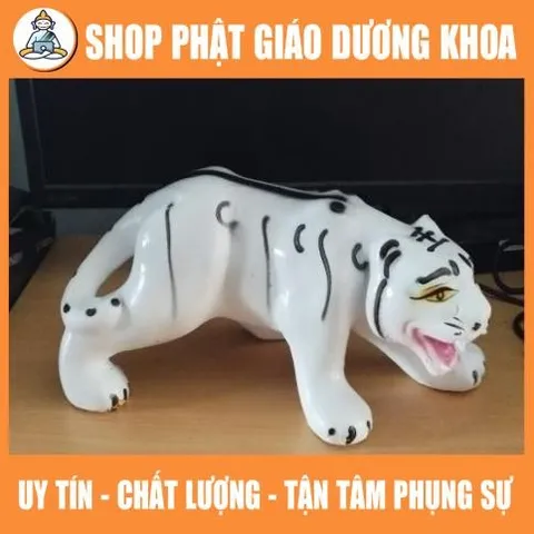 Tượng thờ hổ trắng 30cm ( đất nung)