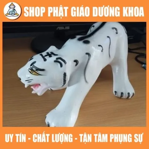 Tượng thờ hổ trắng 30cm ( đất nung)