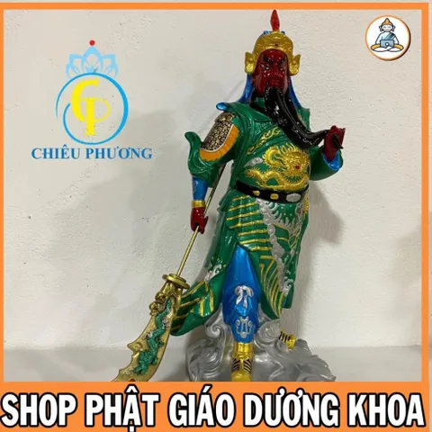 Tượng Quan Công , Tượng Quan Thánh Đứng 40cm Nhựa Composite cực đẹp 890505