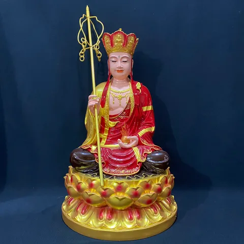 Tôn Tượng Địa Tạng Vương Bồ Tát Ngồi 50cm Mẫu Mới Composite