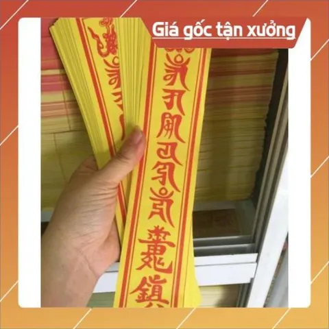 Combo 100 tờ giấy Phù lục tự án ma ni đã phù 890554