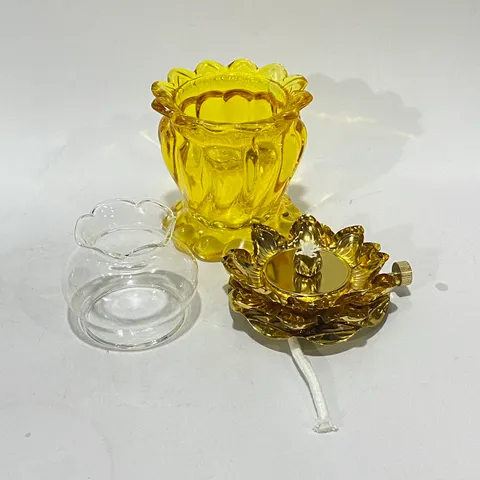 Ảnh Thật Đèn Dầu Thờ Cúng Hoa Sen 033 Cao 15 Cm 890641
