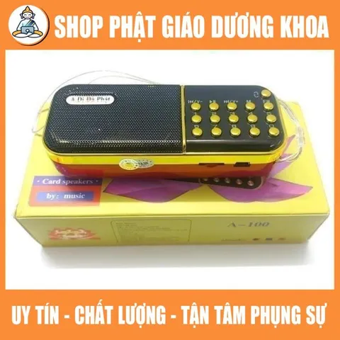 Máy nghe pháp A Di Đà Phật A100 - Loa mp3 A-100 đa năng nghe nhạc kinh phật đài FM - Loại 1 pin - thẻ nhớ - 3W DƯƠNG KHOA SHOP 890713