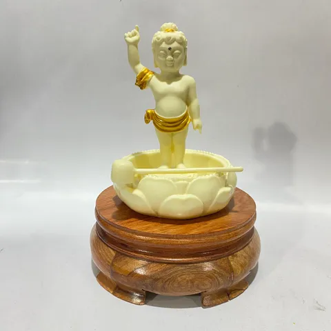 Bộ Tắm Phật Đản Sanh Mini Cao 16cm Gía Rẻ Kèm Gáo Nước Và Chậu 890715