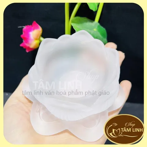 Ảnh Thật Chân Đen Cây Đưng Nên Tealight Hoa Sen Thuy Tinh Lưu Ly Nhiêu Mau-Tamlinhngocbao 890745