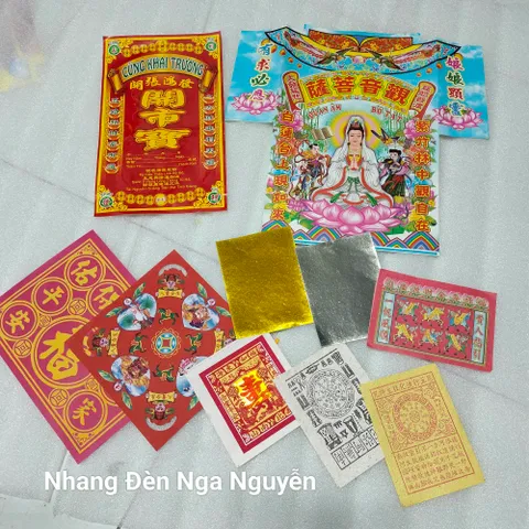 Bộ giấy nhỏ cúng đất đai, thần tài ô địa,ông táo, tổ tiên, cúng cửa, cúng xe 0398-142-241 890752