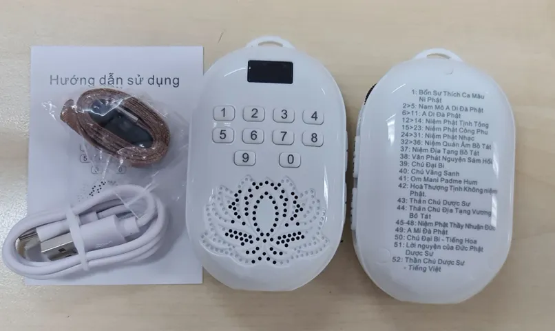 Máy niệm Phật Lá Bồ Đề Hình Hoa Sen 52 Bài Có sạc, ko kèm thẻ 0398-142-241 890753
