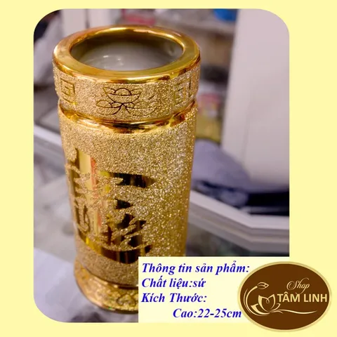 Ống Đựng Nhang Kim Sa Vàng 18Cm - 20 Cm - 22 Cm đẹp 890761