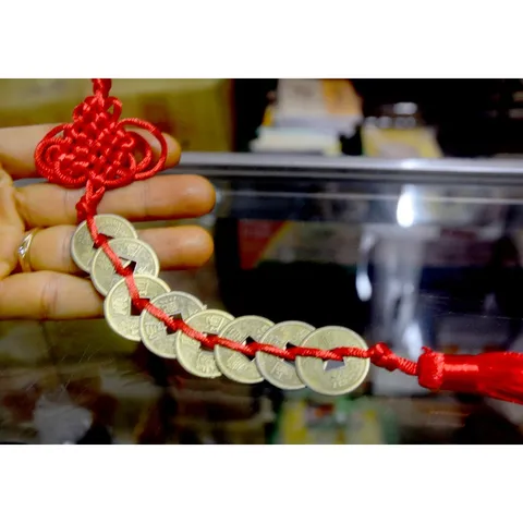 Xâu Tiền Xu Phong Thủy Treo Xe-Chiêu Tài Lộc,May Mắn Giá Rẻ Vô Địch 890788
