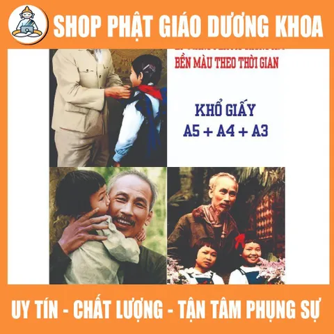 Ảnh Bác Hồ và Thiếu Nhi ( Chỉ in + ép platic, không đóng khung )  CÓ HOẢ TỐC 890869