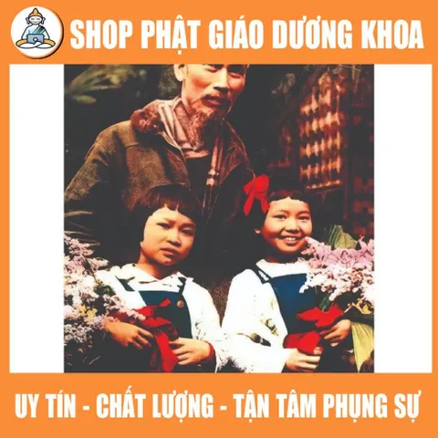 Ảnh Bác Hồ và Thiếu Nhi ( Chỉ in + ép platic, không đóng khung )  CÓ HOẢ TỐC 890869