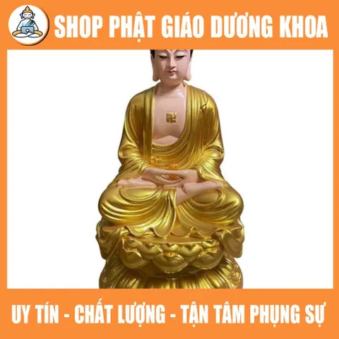 Tôn Tượng A Di Đà Ngồi cao 30cm - Tượng Phật Thờ Cúng A Di Đà Composite  DƯƠNG KHOA SHOP