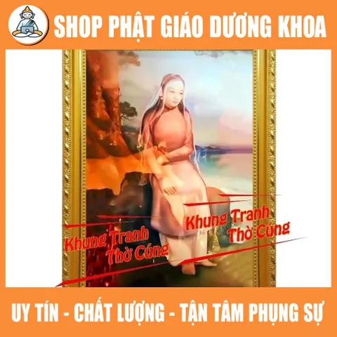 Tranh Thờ Cô Hai Phạm Thị Hiên + khung (Bảo hành gãy, vỡ)  DƯƠNG KHOA SHOP