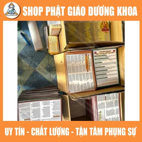 TO102 - Tờ Chú  VĂN KHẤN ĐI CHÙA Mùng 1 và Ngày Rằm hàng tháng, IN 2 MẶT ÉP PLATICS  DƯƠNG KHOA SHOP