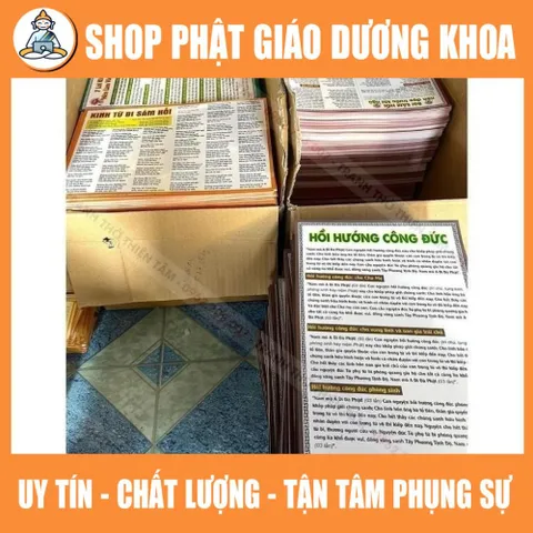 TO102 - Tờ Chú  VĂN KHẤN ĐI CHÙA Mùng 1 và Ngày Rằm hàng tháng, IN 2 MẶT ÉP PLATICS  DƯƠNG KHOA SHOP