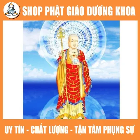 Gieo duyên TỜ QUY Y NGÀI ĐỊA TẠNG VƯƠNG BỒ TÁT ÉP PLASTICS  DƯƠNG KHOA SHOP
