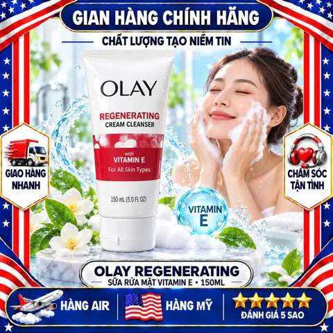 SỮA RỬA MẶT CHỐNG LÃO HÓA OLAY REGENERATING CREAM CLEANSER MỸ 150ML