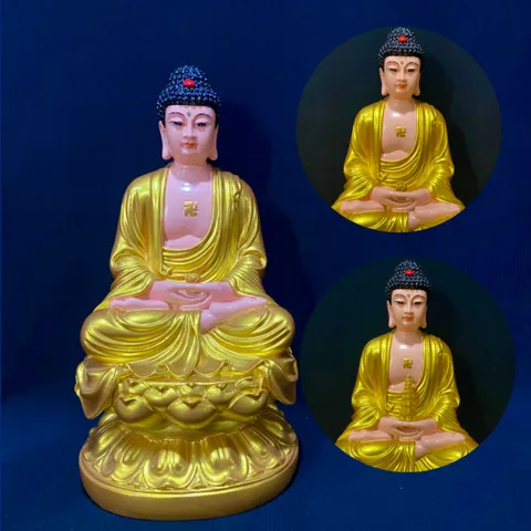 Tượng Dược Sư Lưu Ly Quang Vương Phật Cao 30Cm Chất Liệu Nhựa Composite