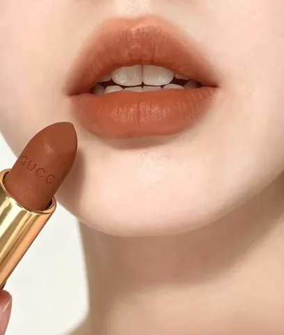 Son lì Gucci 308 Lucky Dark Orange dưỡng ẩm bền màu sang trọng 3.5g