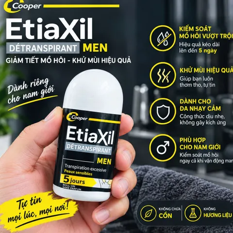 Etiaxil For Men Lăn Khử Mùi Đặc Ngăn Tiết Mồ Hôi 15ml dành cho nam Chính Hãng Pháp