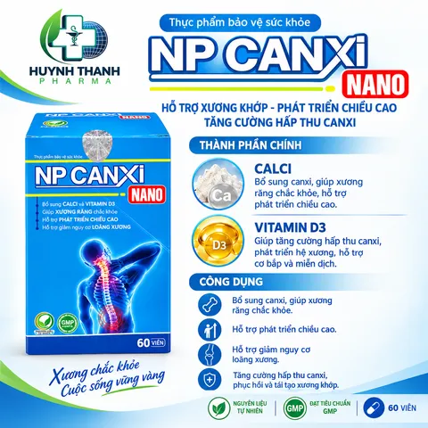 VIÊN UỐNG NP CANXI NANO - HỘP 60 VIÊN