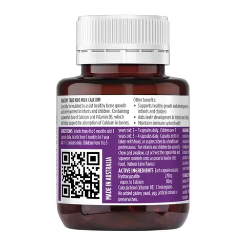 Healthy Care Milk Calcium - Bổ sung canxi và vitamin D3 cho trẻ chính hãng Úc