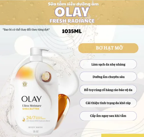 Sữa Tắm Olay Fresh Radiance dưỡng sáng da mịn màng 1035ml Chính Hãng Mỹ